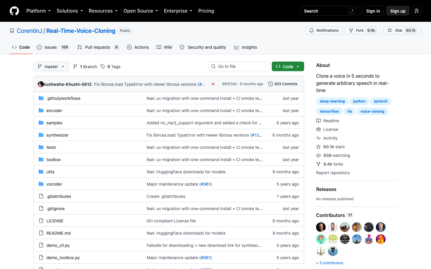 Real-Time Voice Cloning screenshot