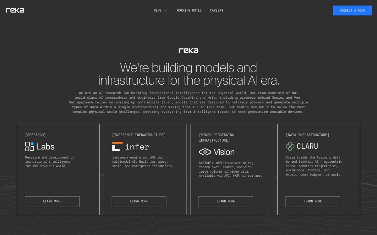 Reka homepage