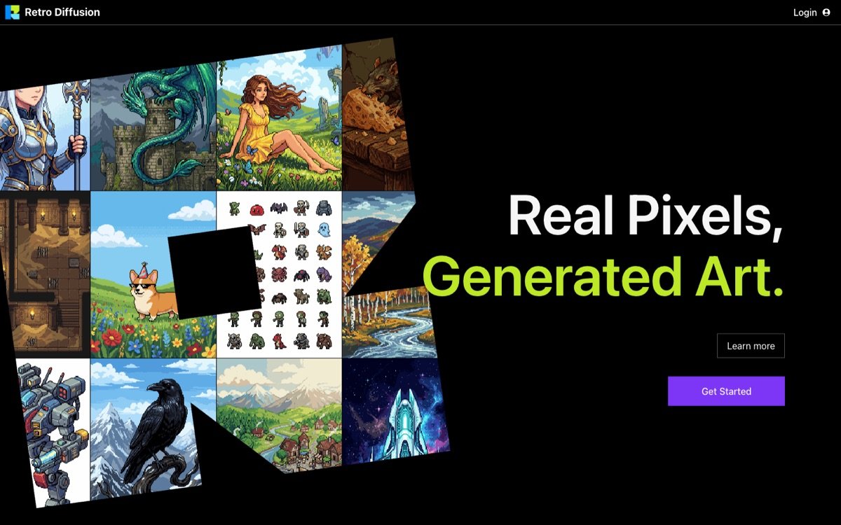 Retro Diffusion homepage