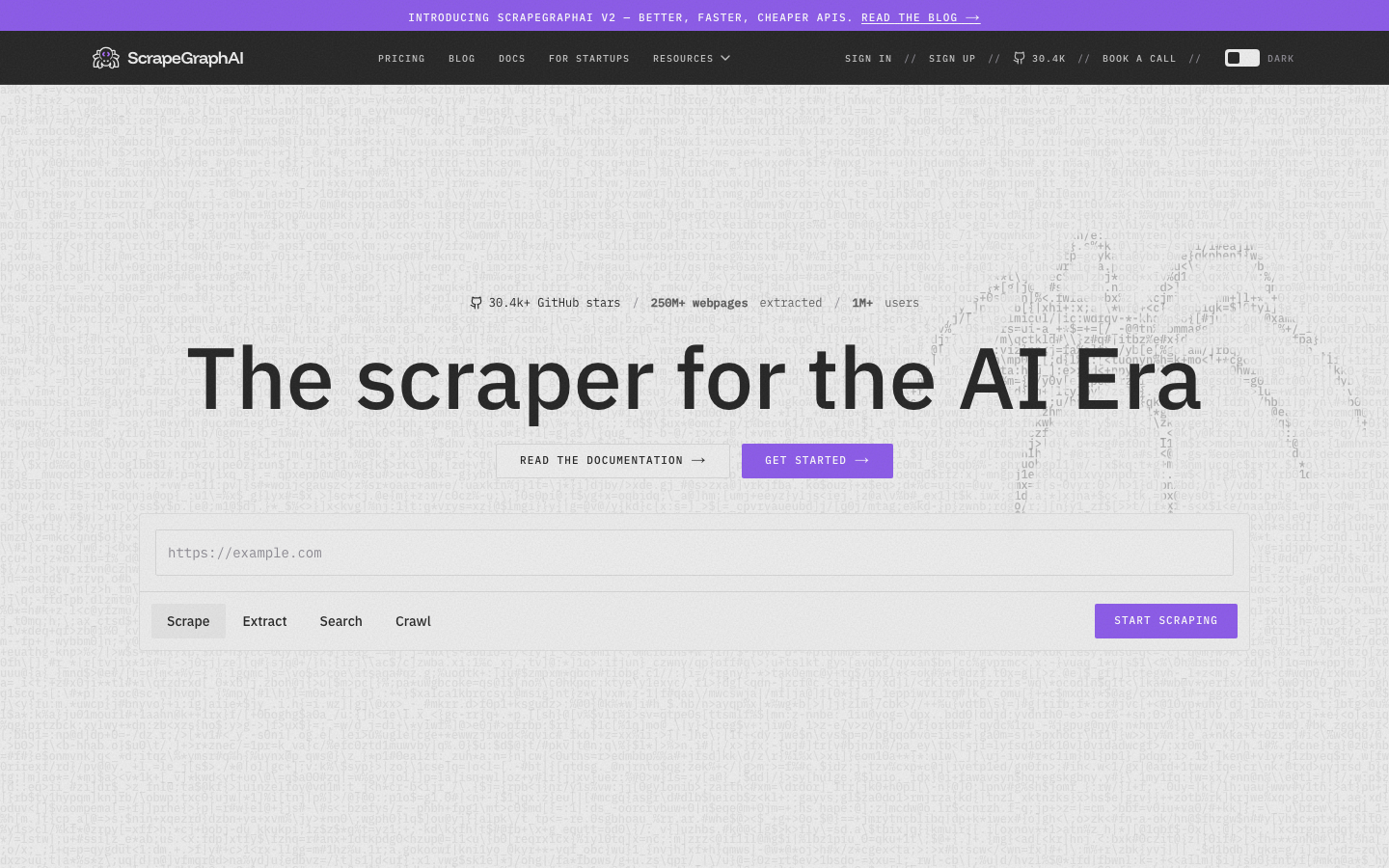 ScrapeGraphAI screenshot