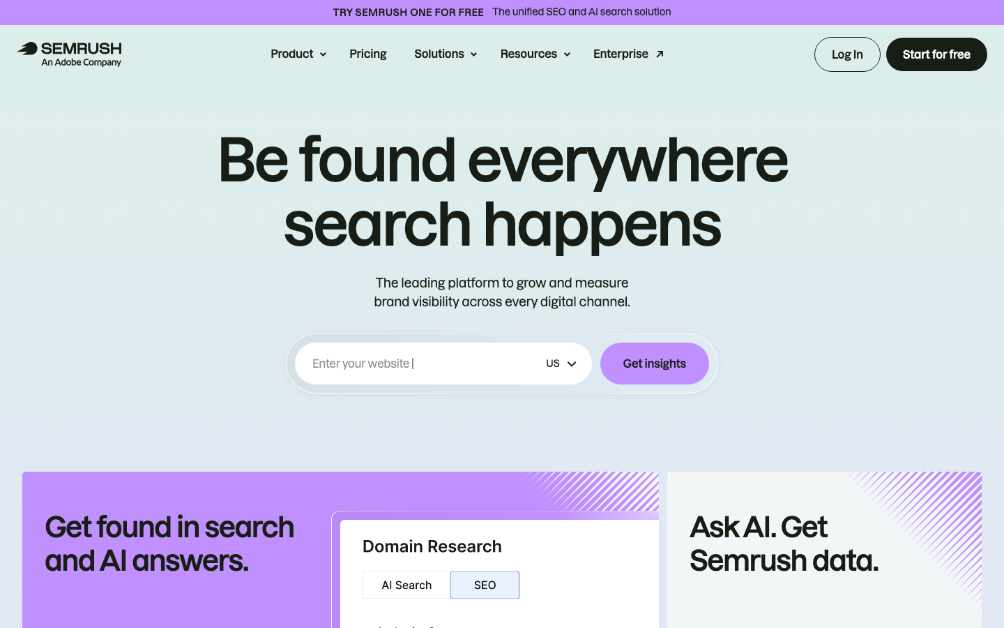 Semrush screenshot