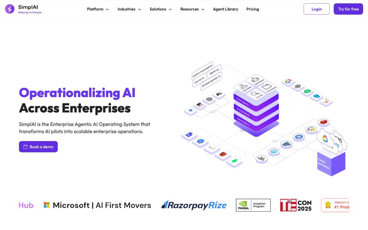 Simplai homepage