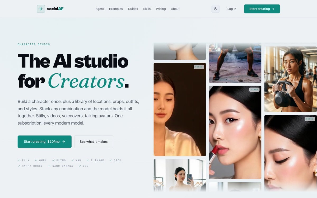 Socialaf homepage