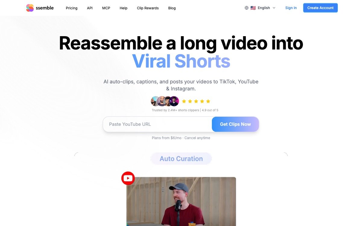 Ssemble homepage