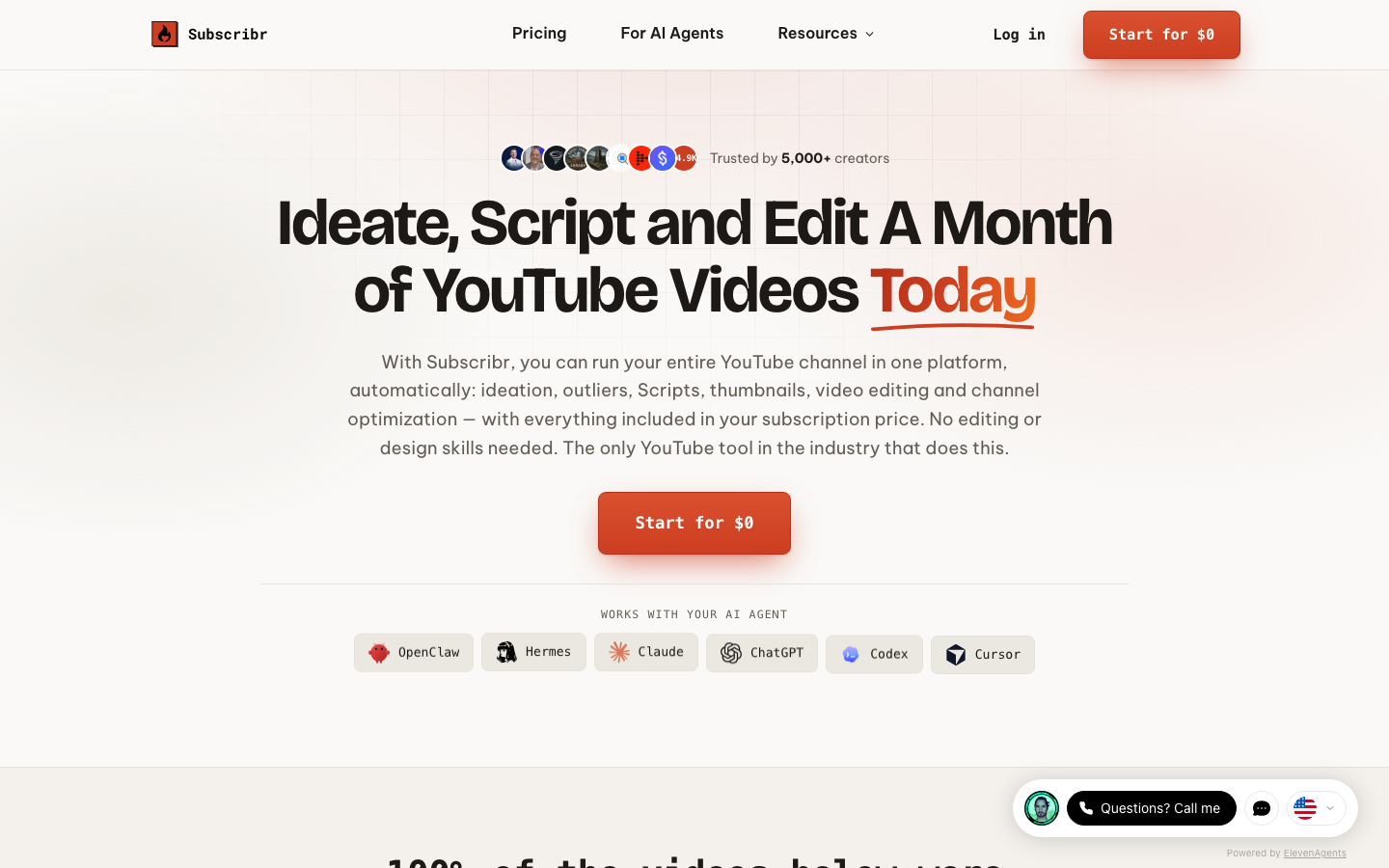 Subscribr screenshot