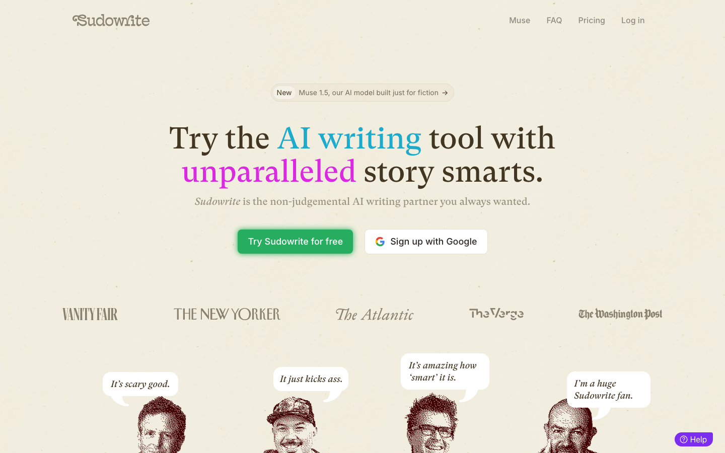 Sudowrite screenshot