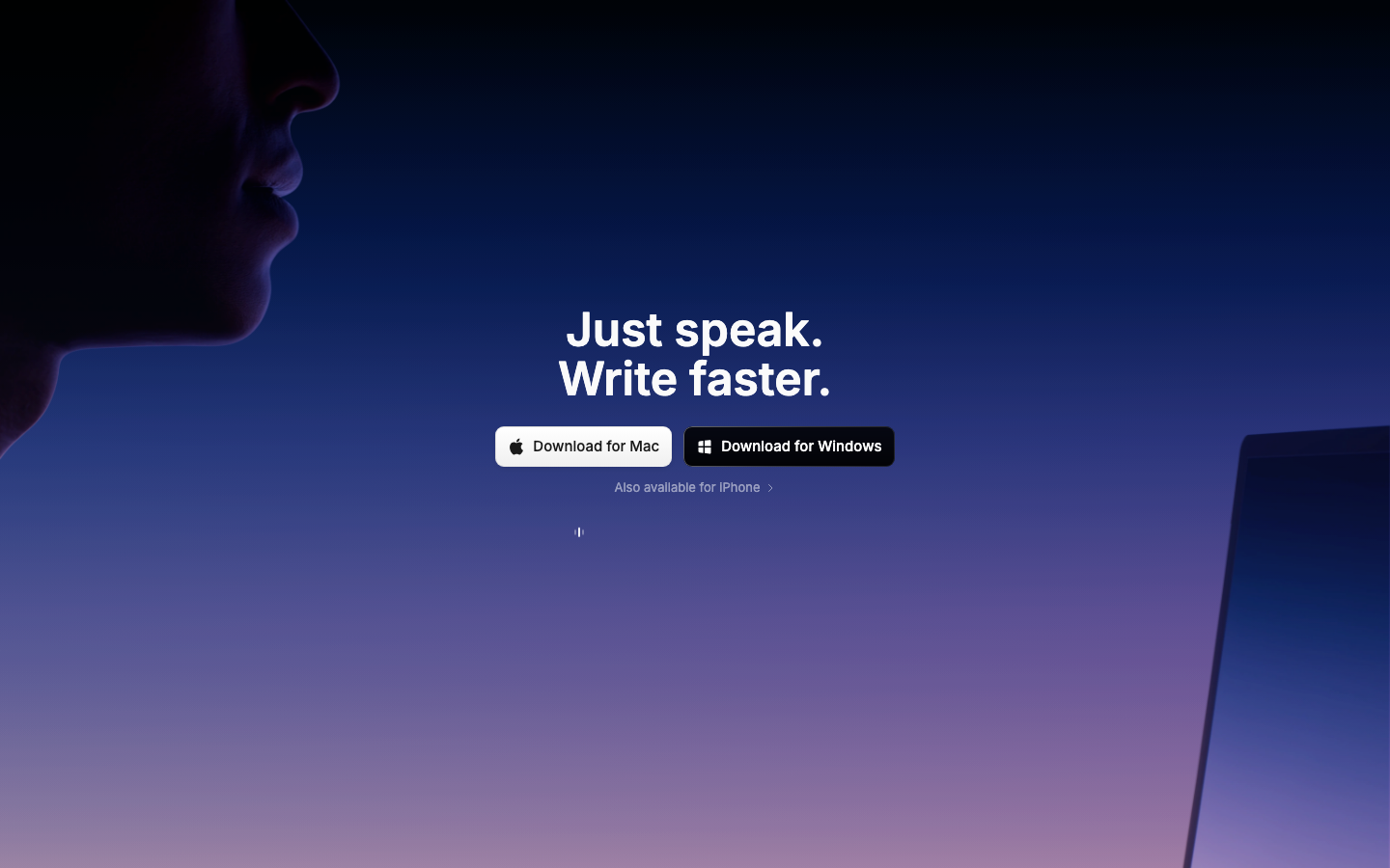 Superwhisper homepage