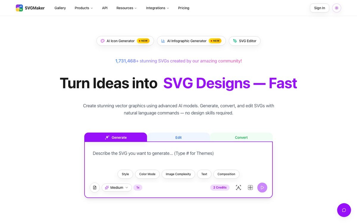 Svgmaker homepage