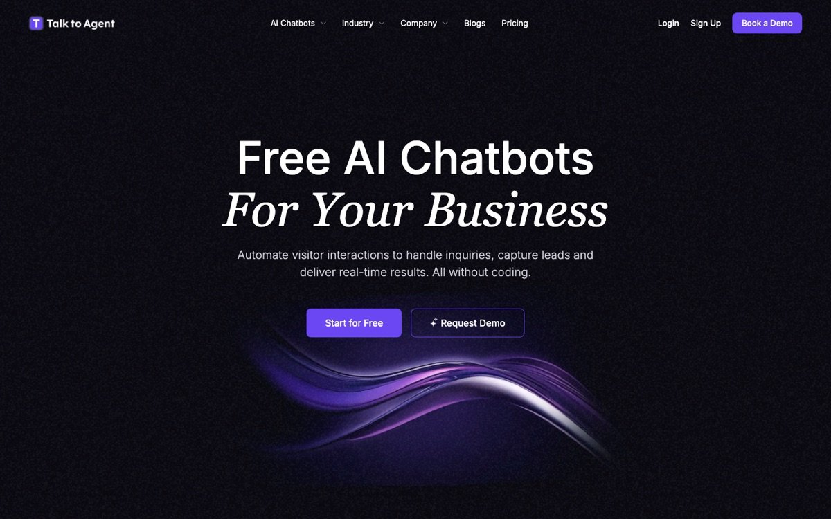 Talktoagent homepage