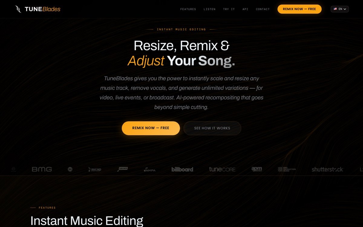 Tuneblades homepage