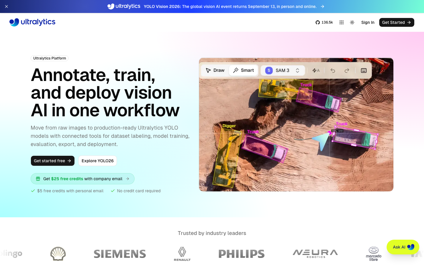 Ultralytics homepage