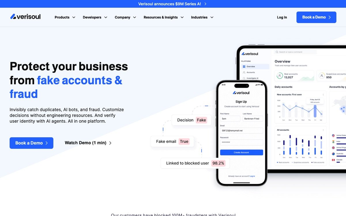 Verisoul homepage