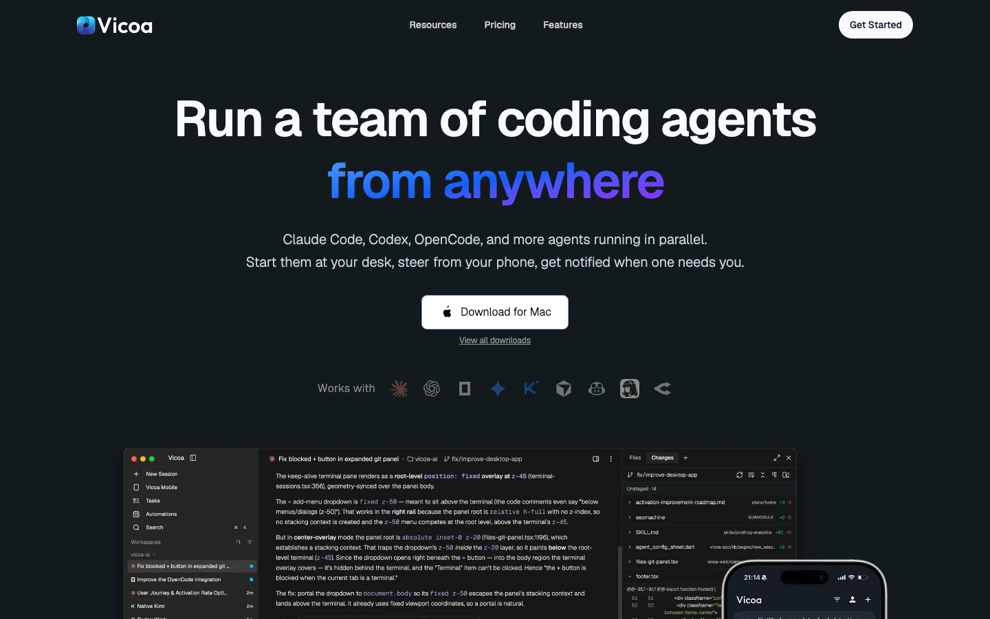 Vicoa screenshot