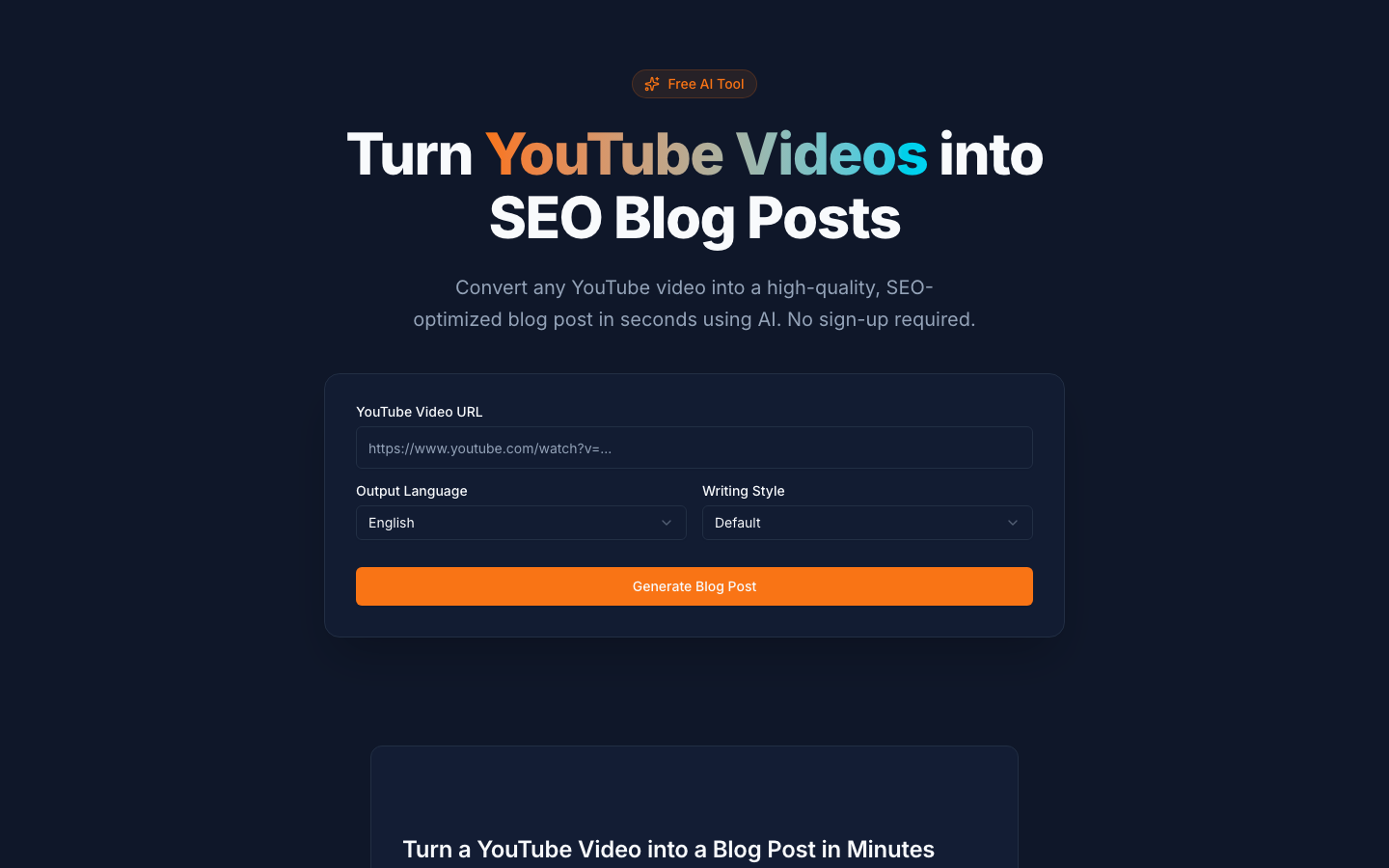 Video To Blog screenshot