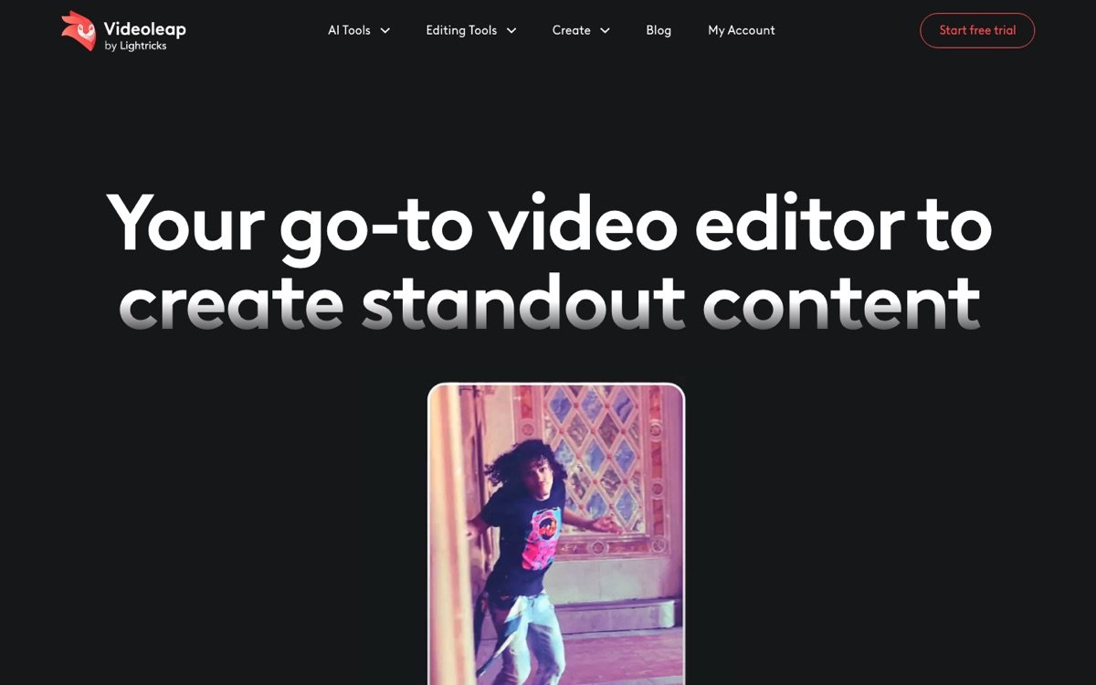 Videoleap homepage