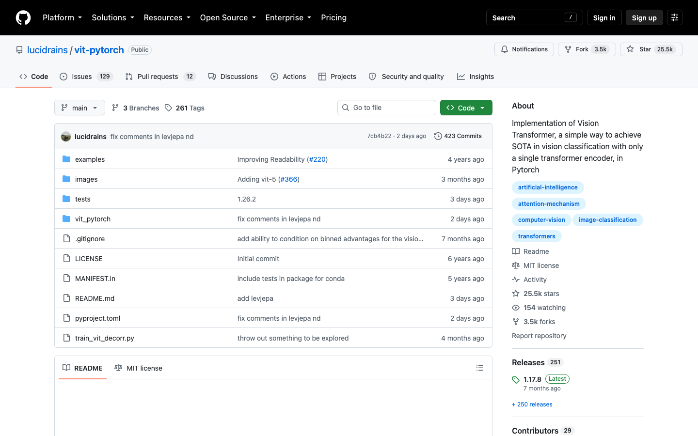 ViT-PyTorch screenshot