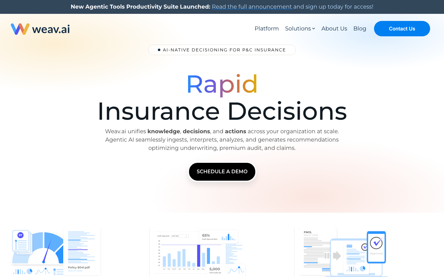 Weav homepage
