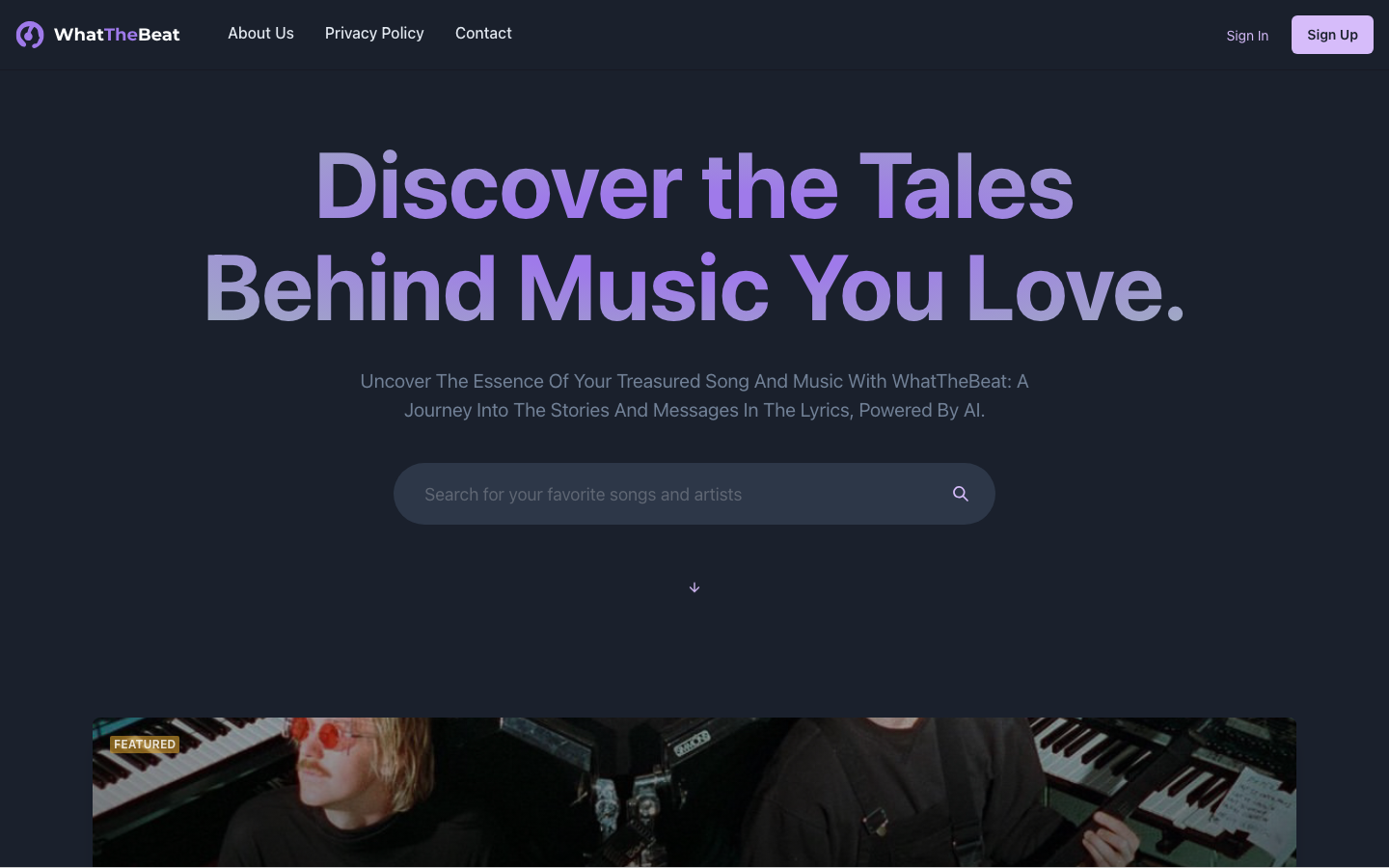 Whatthebeat screenshot