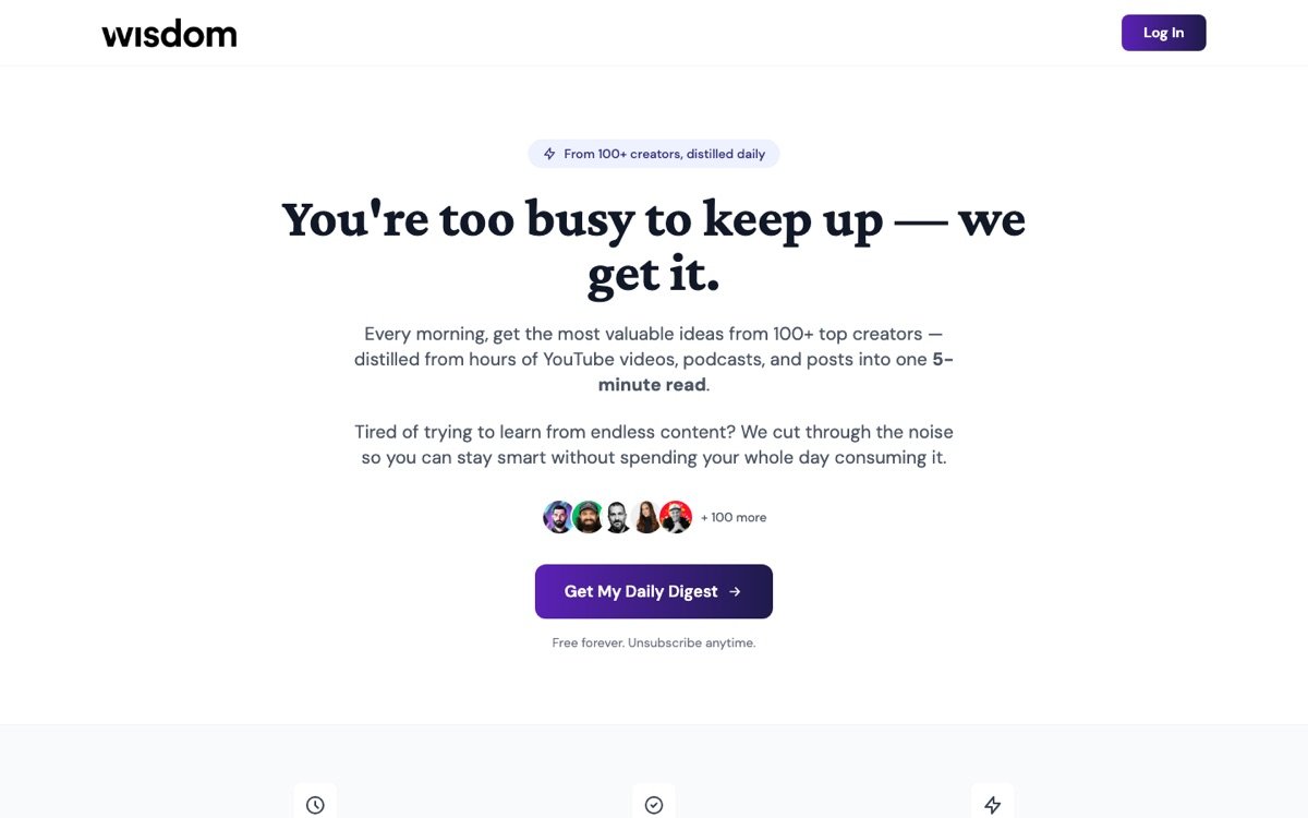 Wisdomai homepage