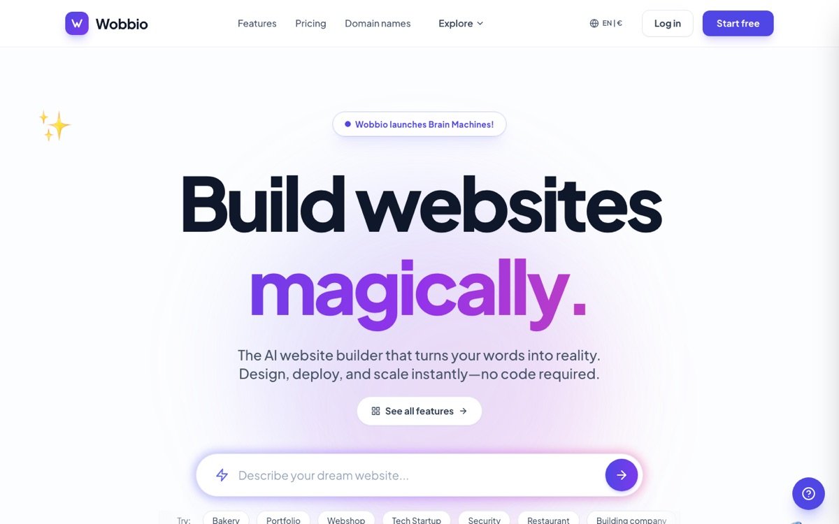 Wobbio homepage