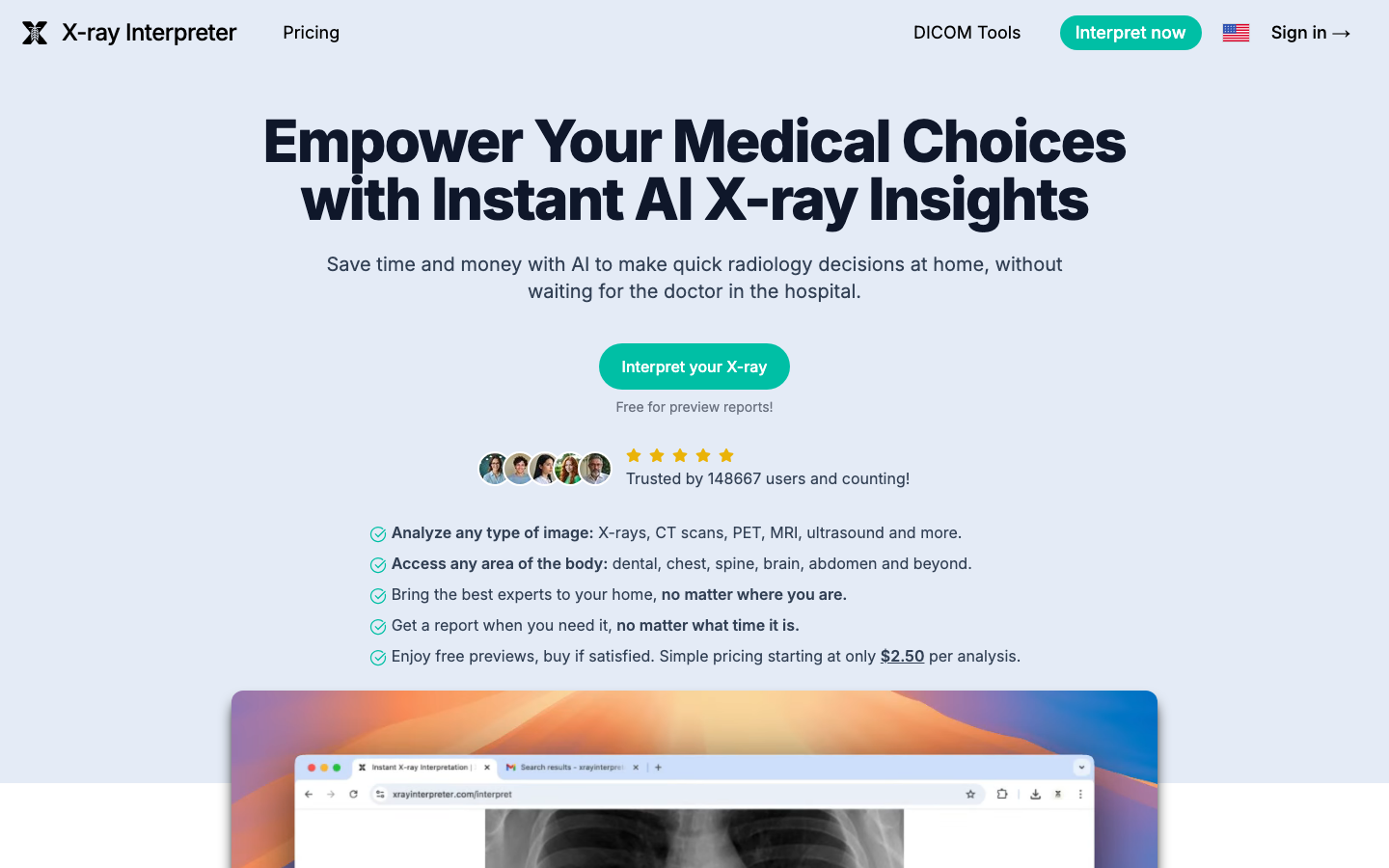 X Ray Interpreter screenshot