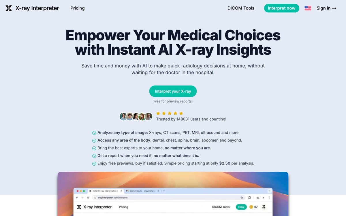 X Ray Interpreter homepage