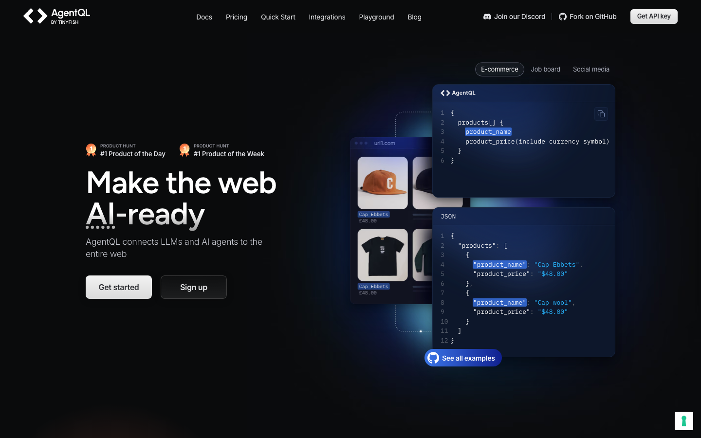 AgentQL homepage