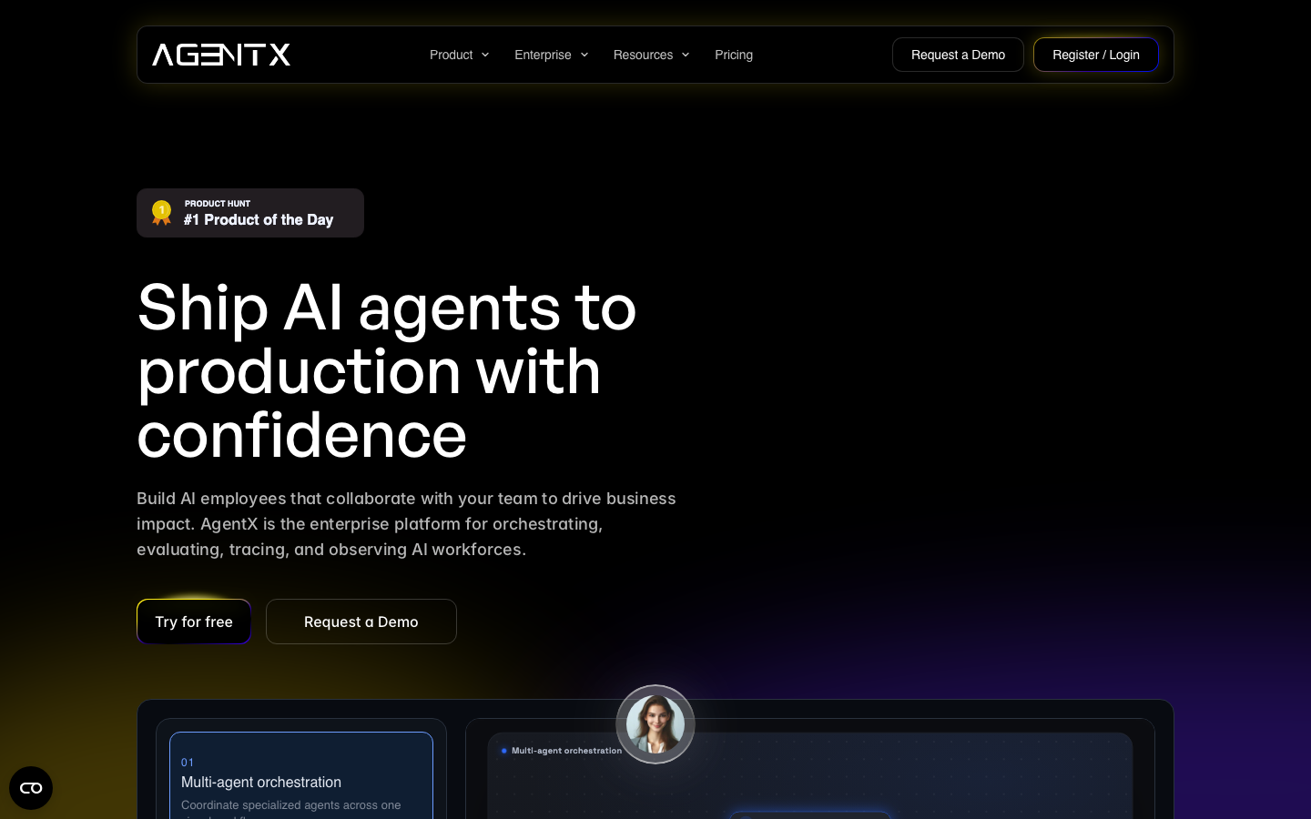 AgentX homepage