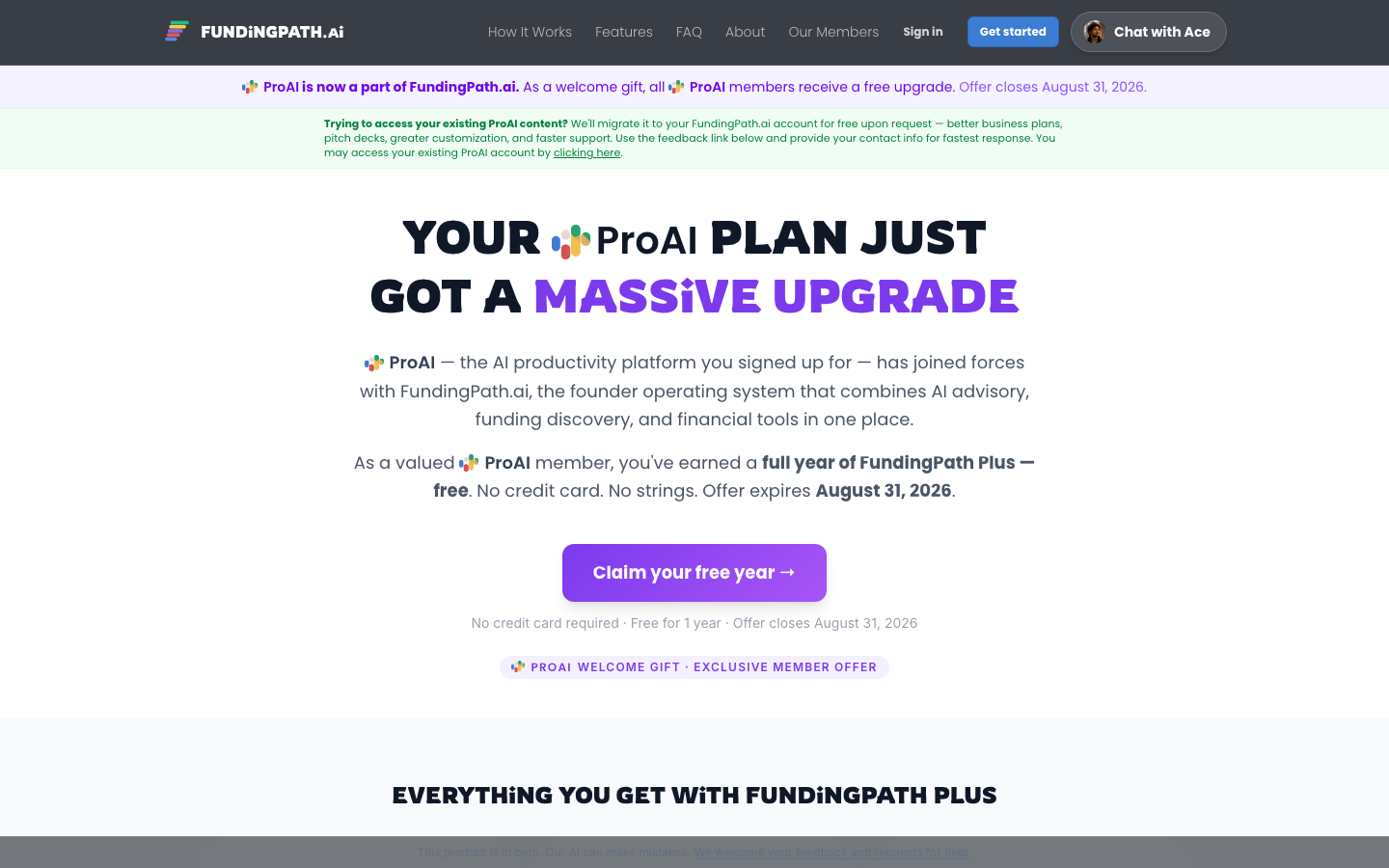 AI Business Plan screenshot