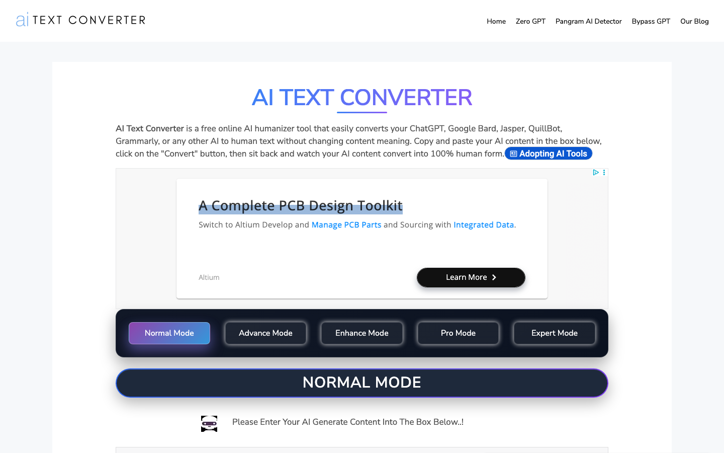 AI Text Converter screenshot