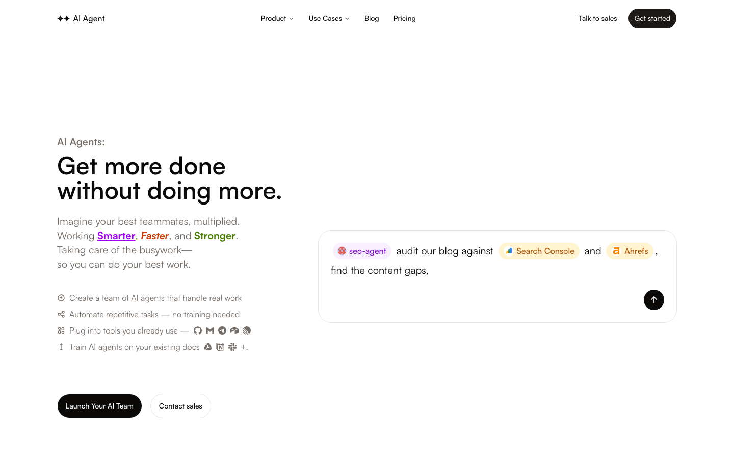 AiAgent.app homepage