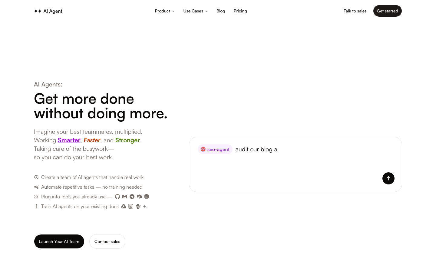 AiAgent.app homepage