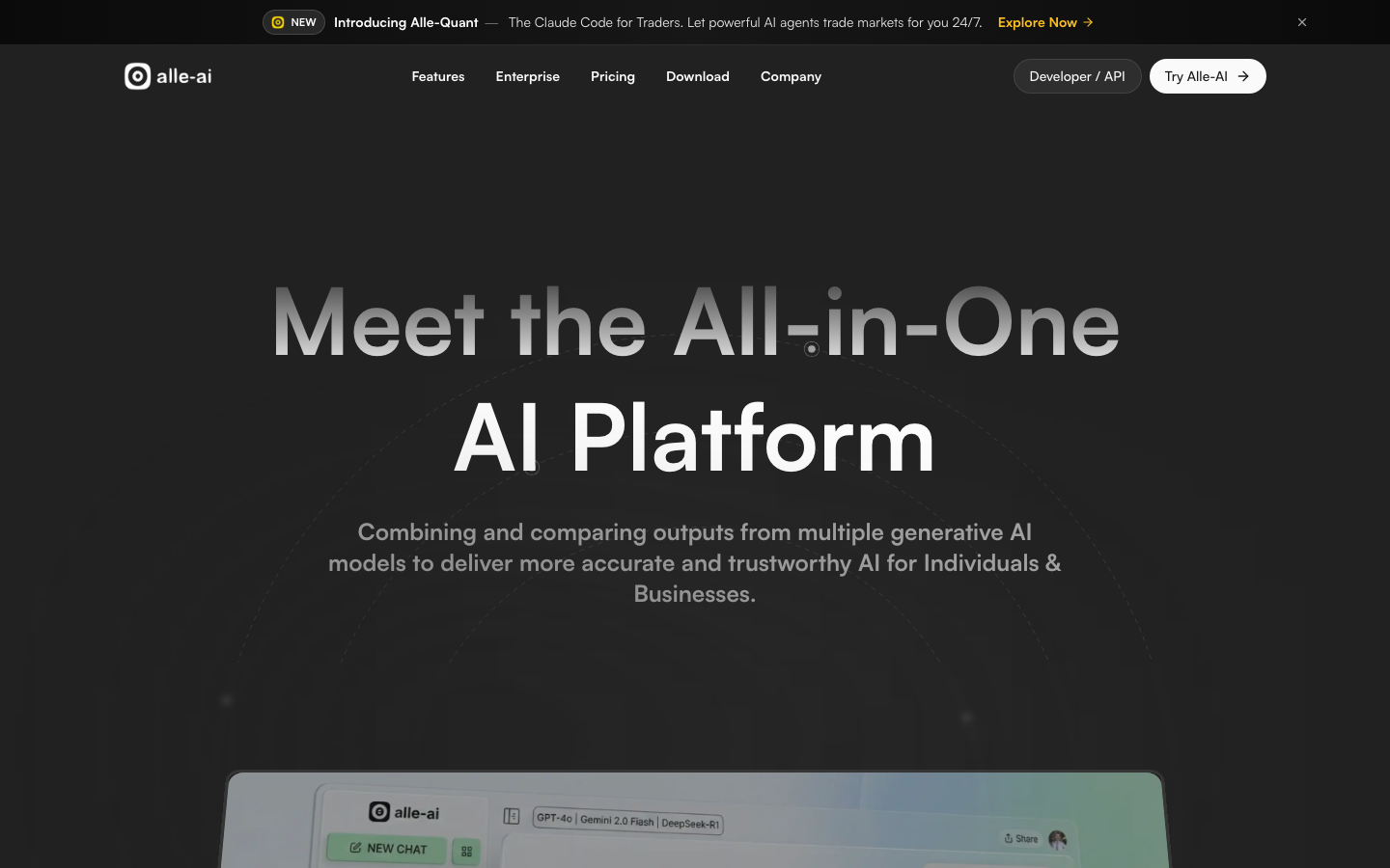 Alle-AI homepage