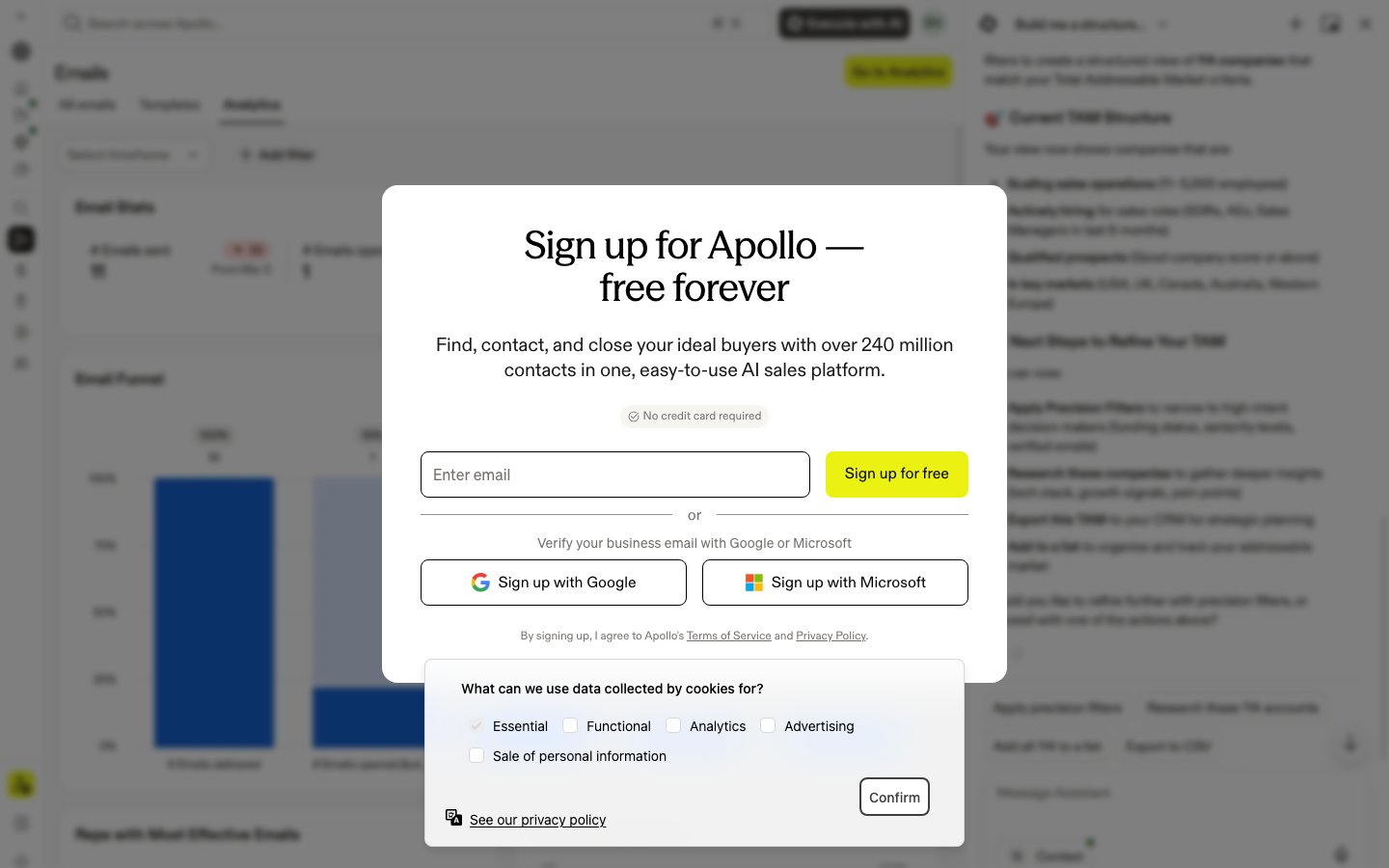Apollo.io homepage