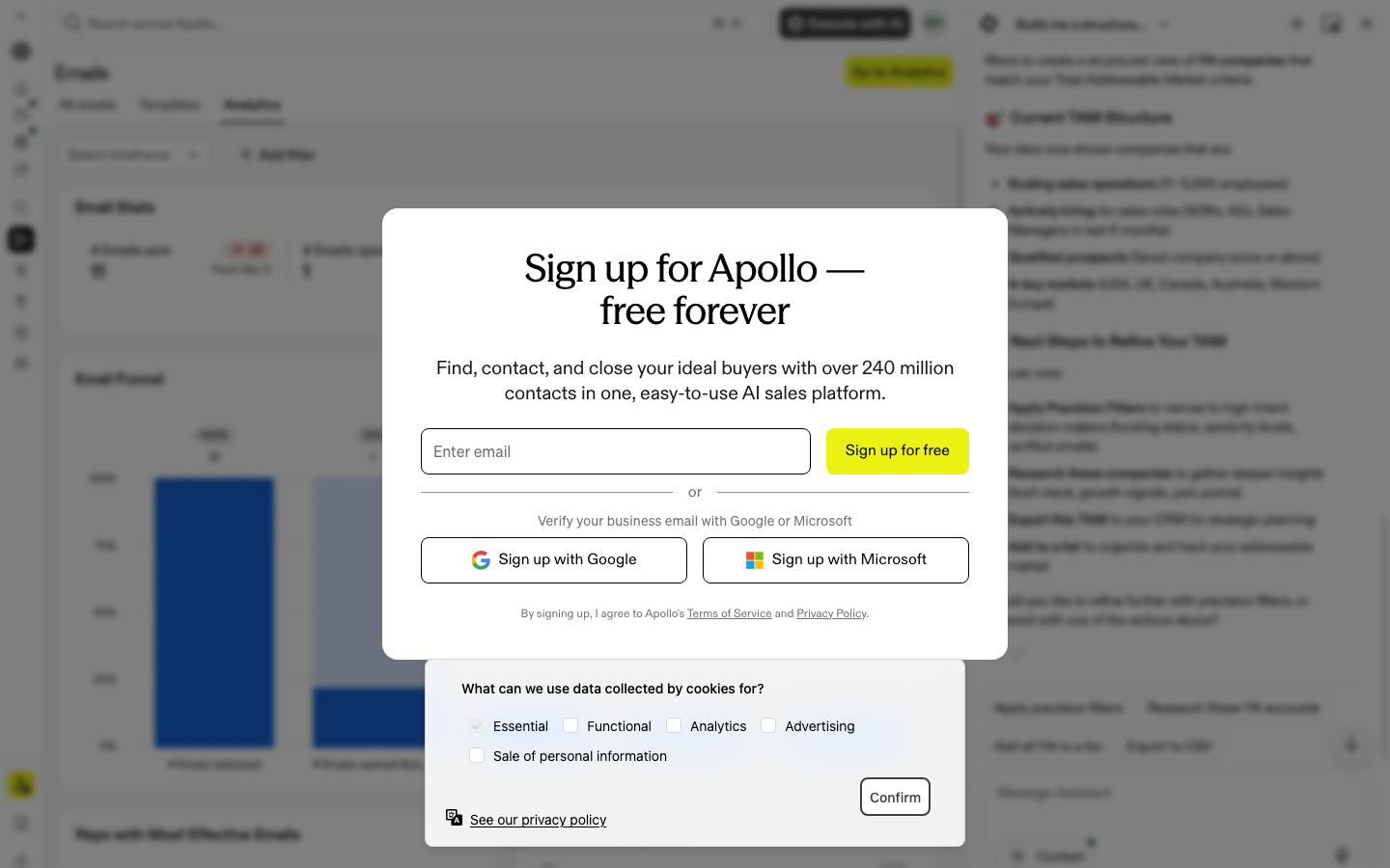 Apollo.io homepage