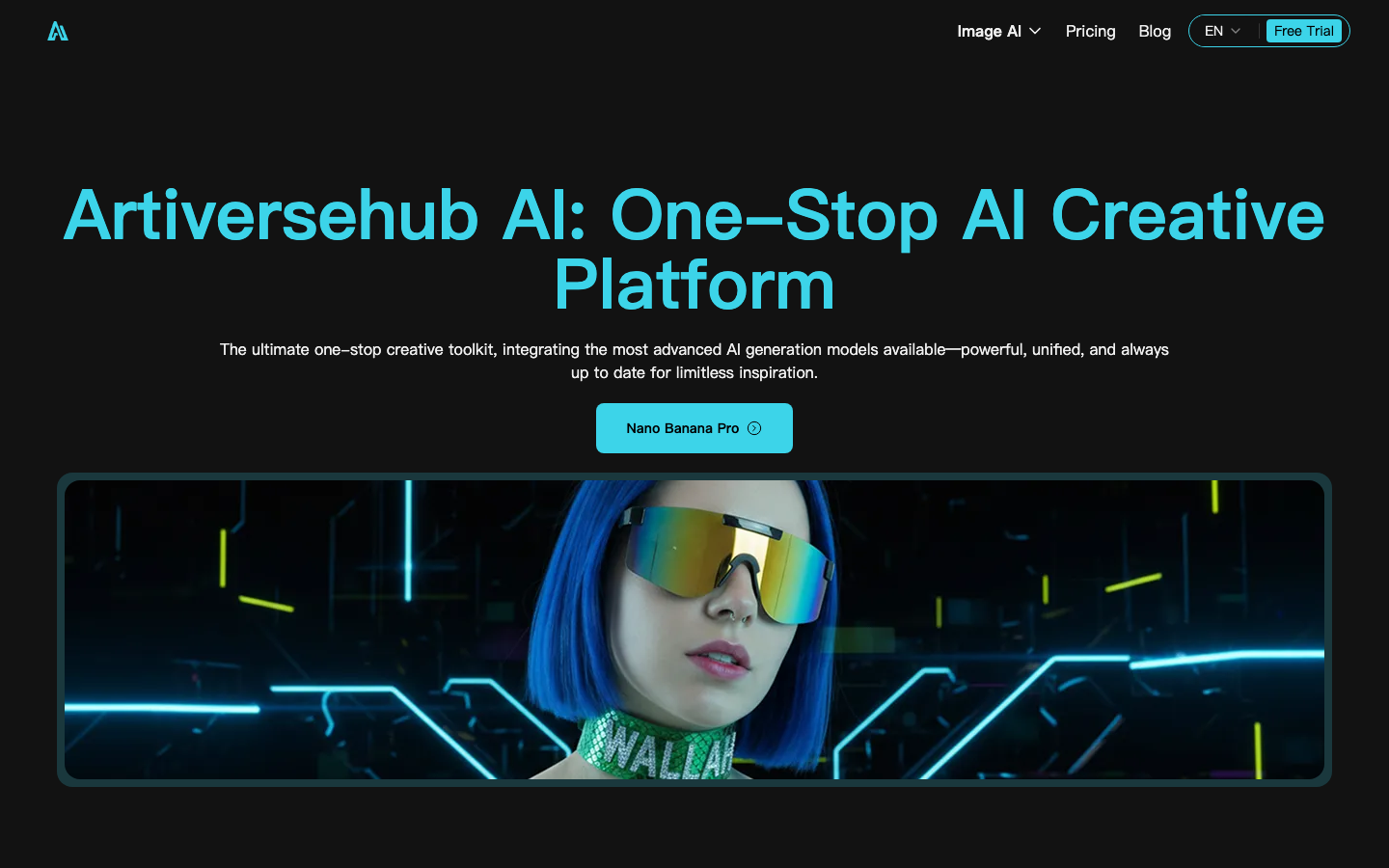 ArtiverseHub homepage