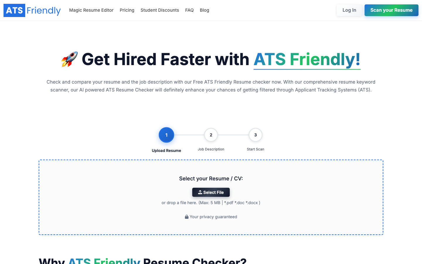 ATSFriendly homepage