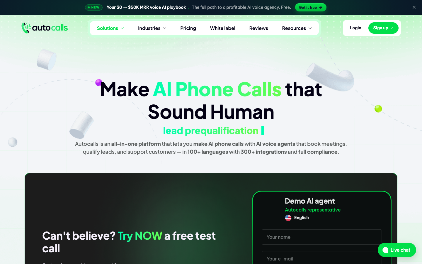 AutoCalls screenshot