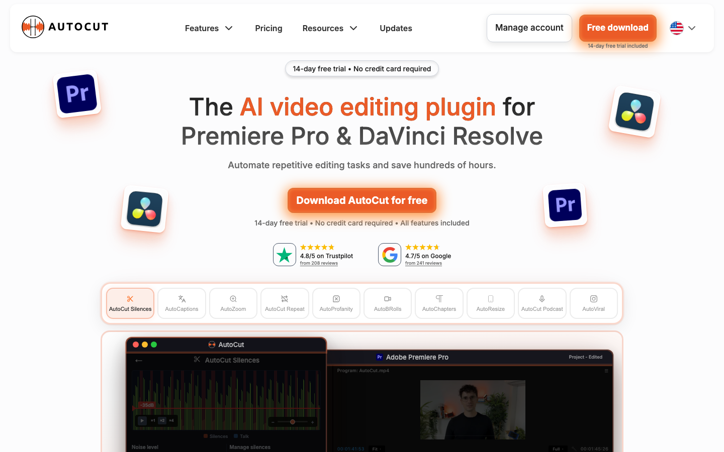AutoCut homepage