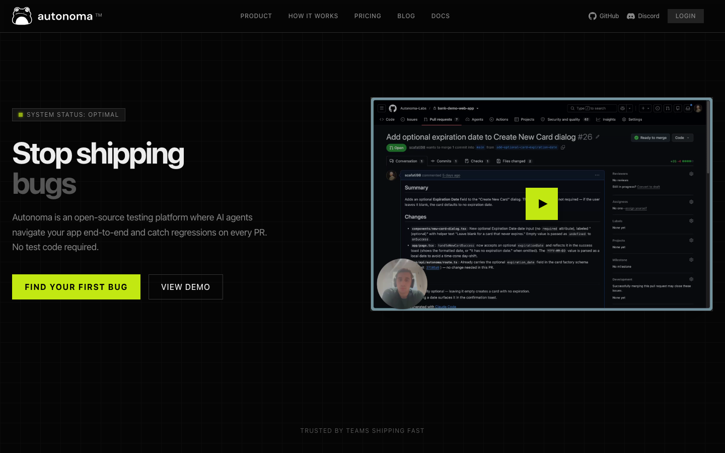Autonoma homepage