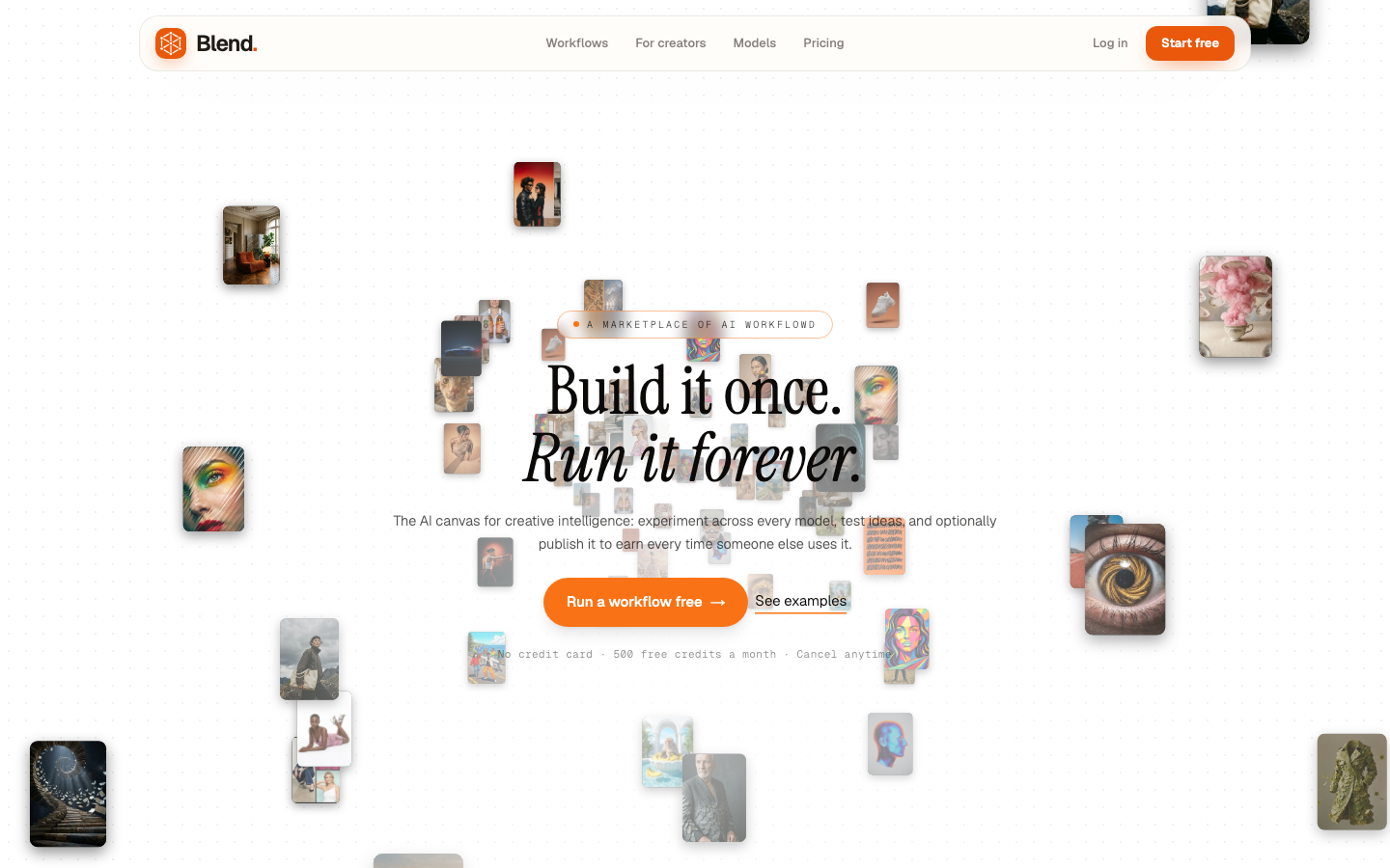 Blend AI homepage