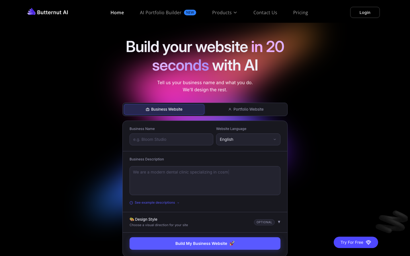 Butternut homepage
