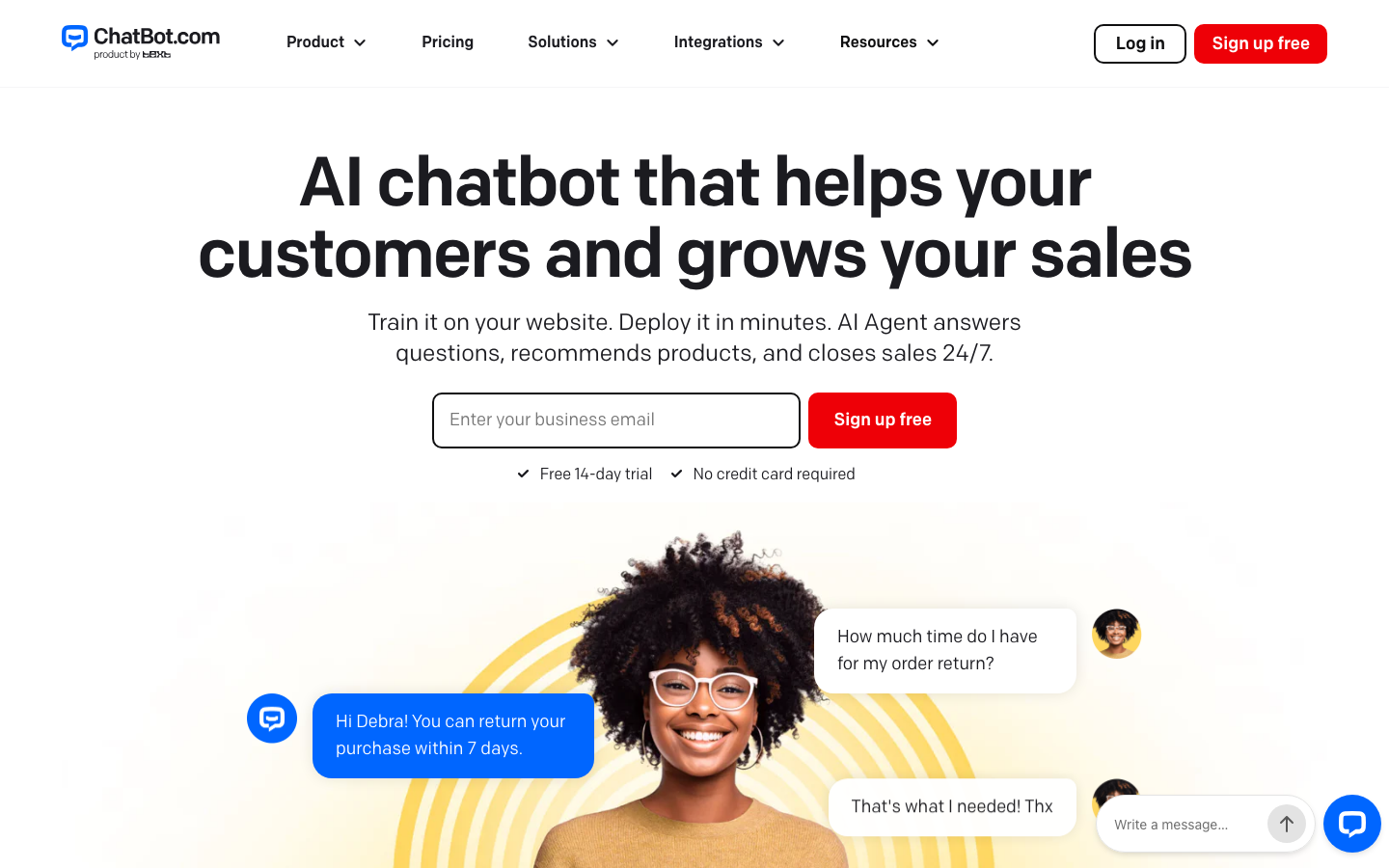 ChatBot screenshot
