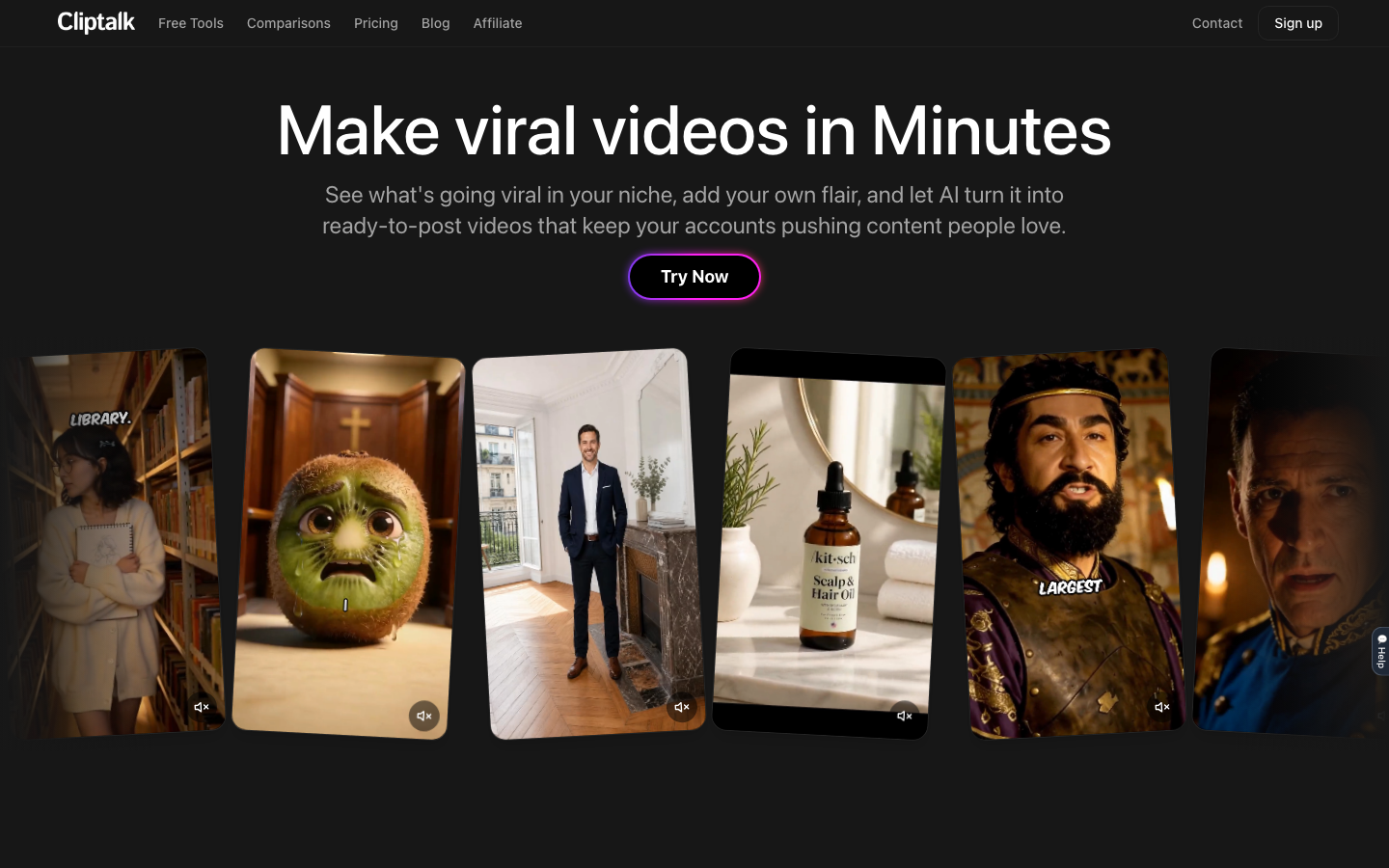Cliptalk homepage