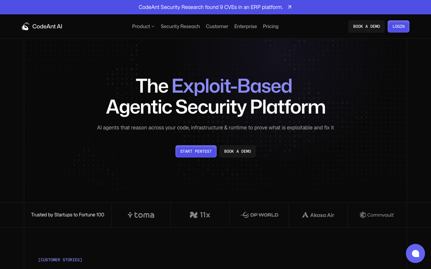 CodeAnt AI homepage