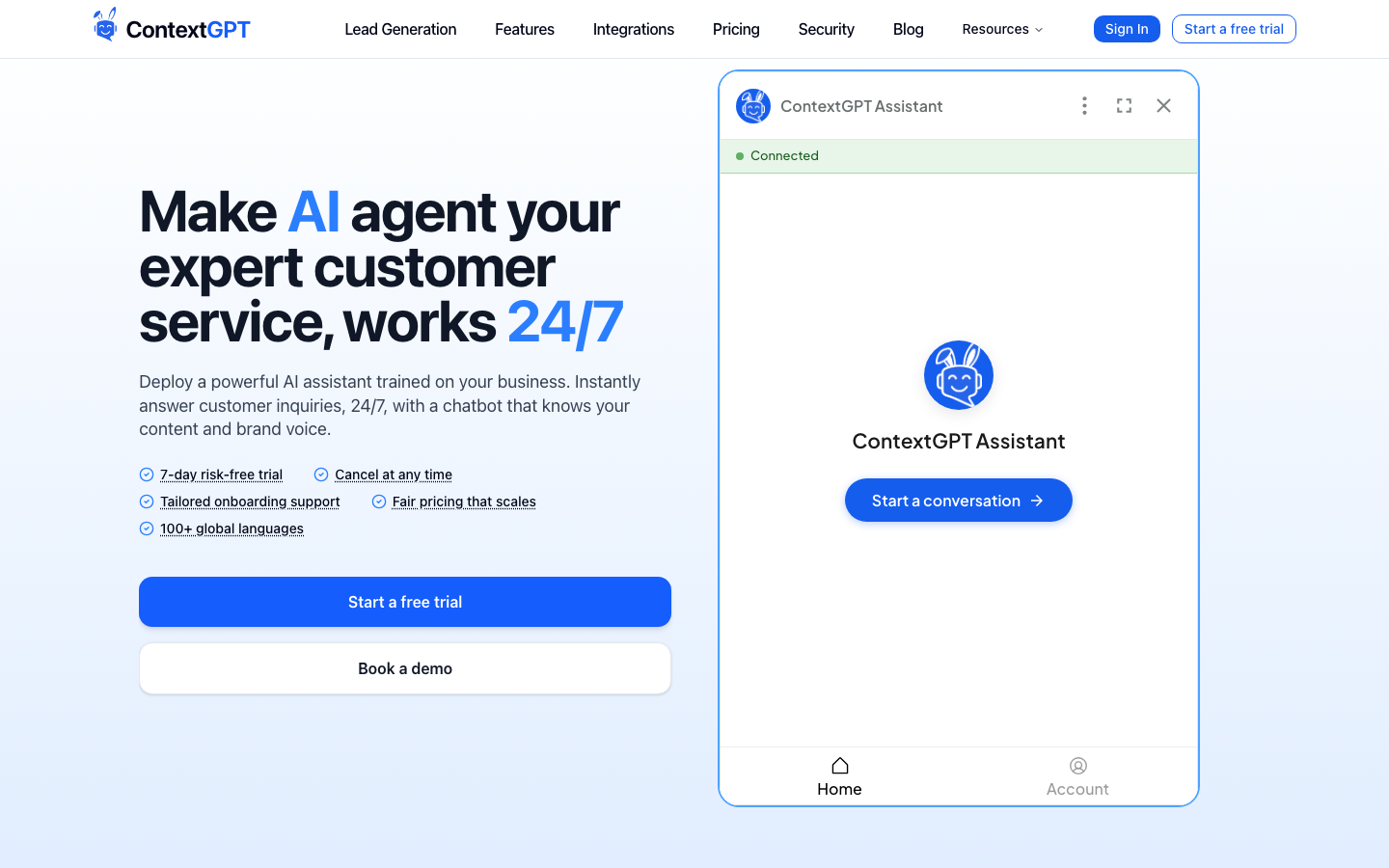 ContextGPT homepage