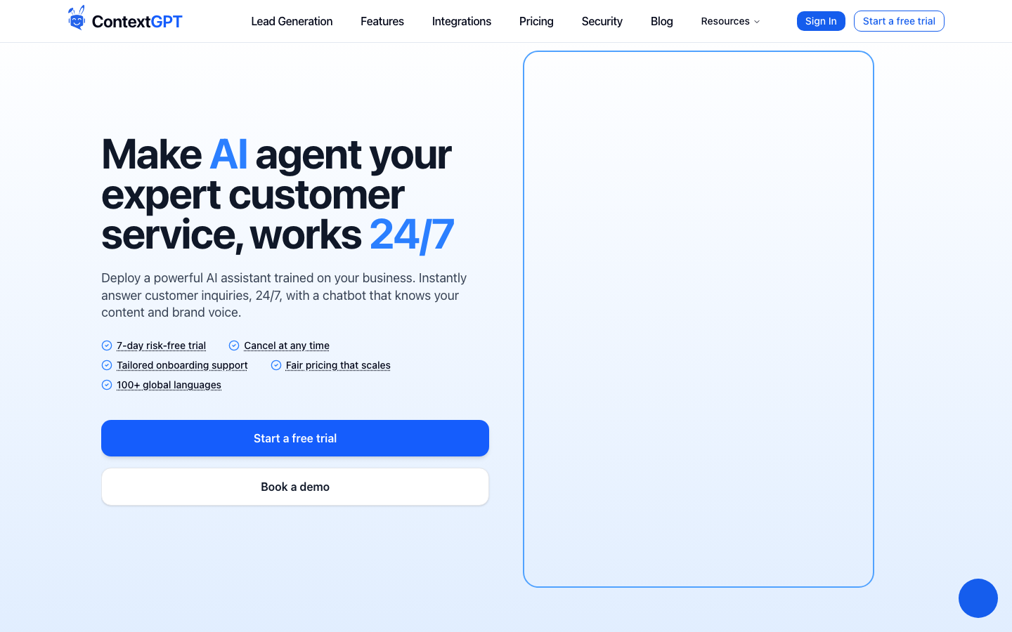 ContextGPT homepage
