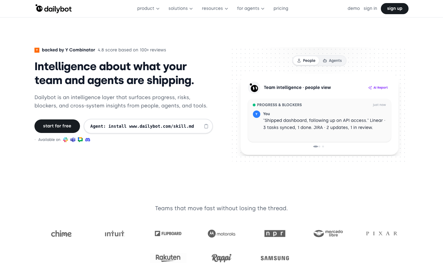 DailyBot homepage