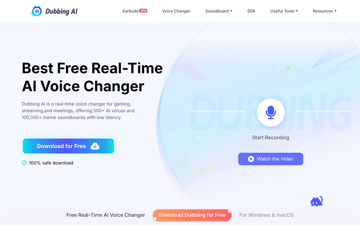 Dubbing-AI homepage