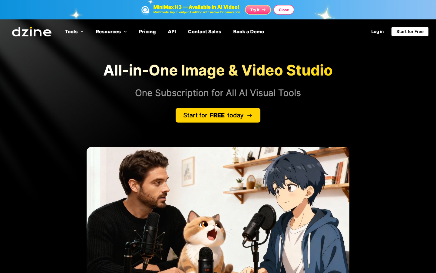 Dzine homepage